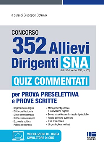 Concorso 352 Allievi Dirigenti SNA (G.U. 30 Dicembre 2022, N. 103 ...